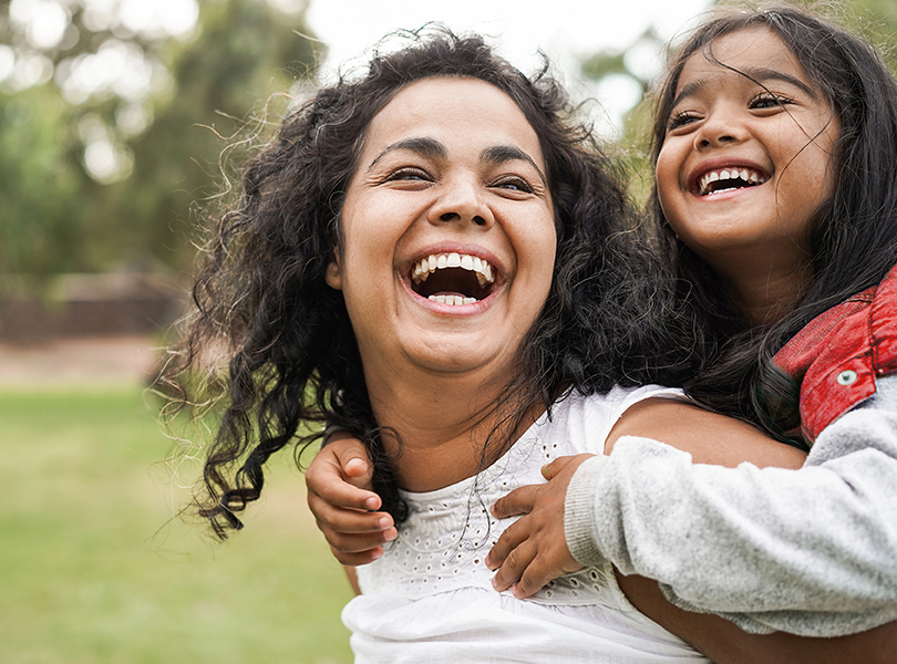 Happy Mother and Daughter