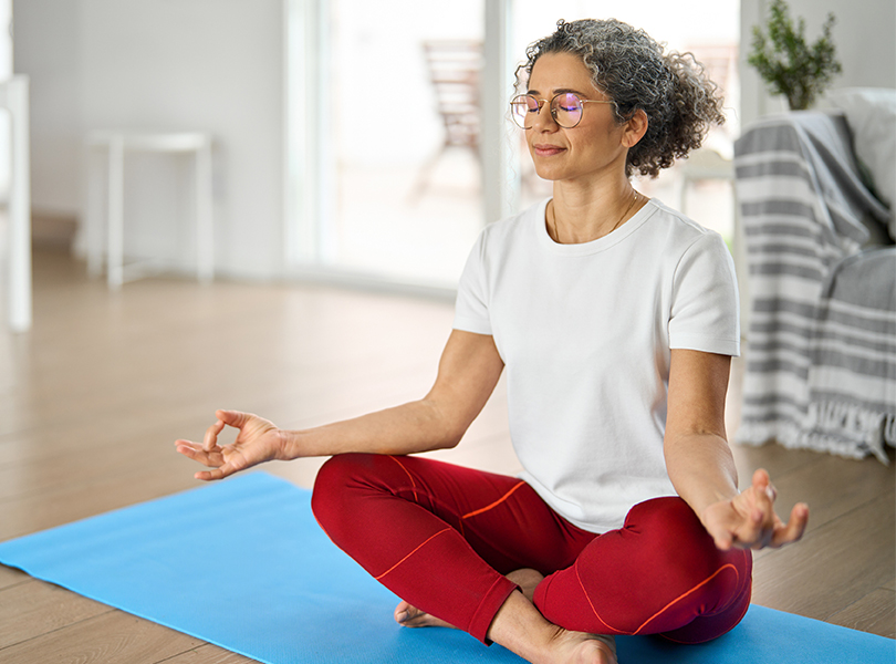 Woman meditating